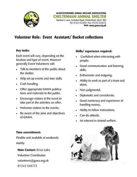 Animal Shelter Volunteer Job Description